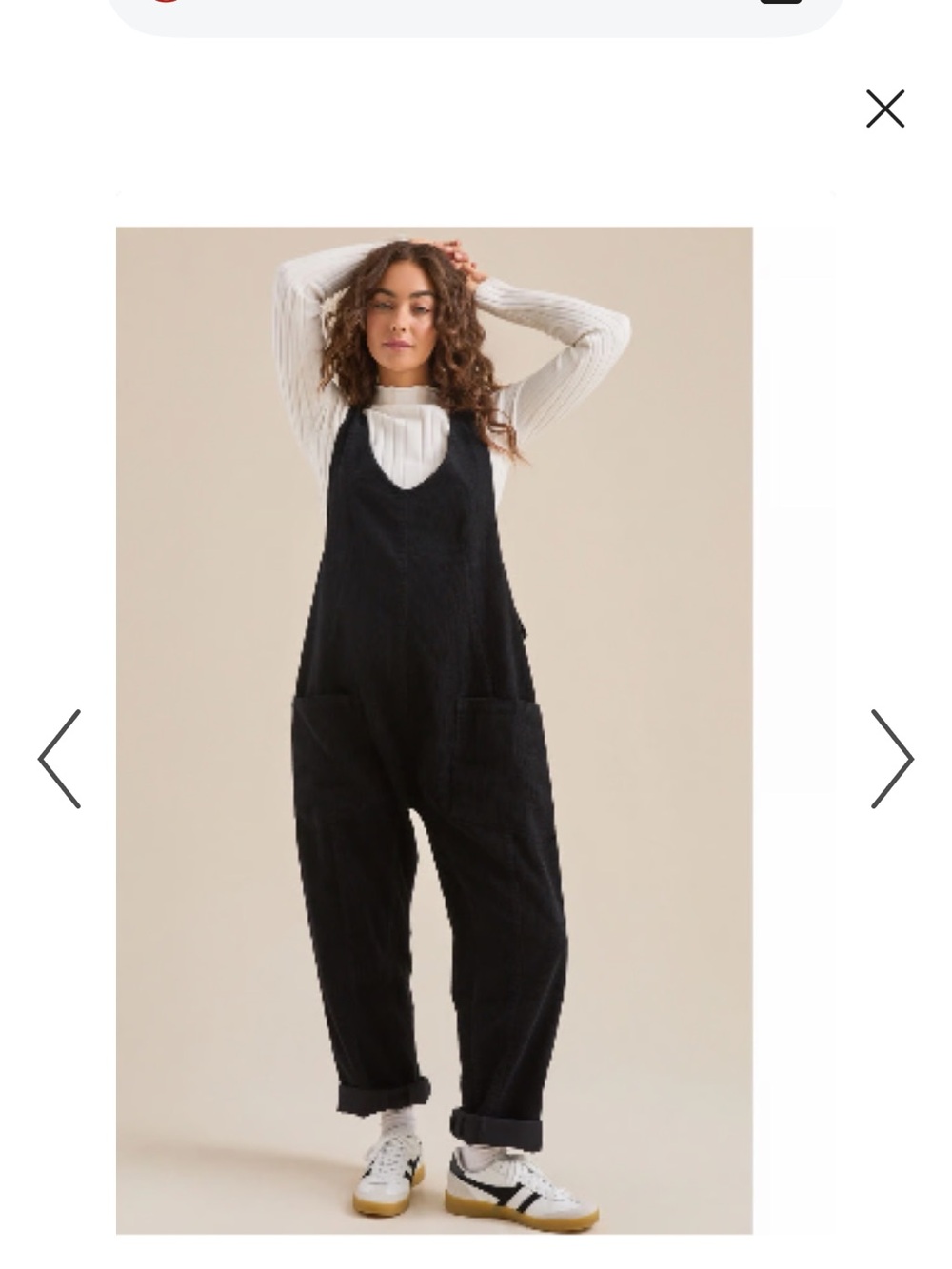 Altar’d state black corduroy romper xs so comfy like new